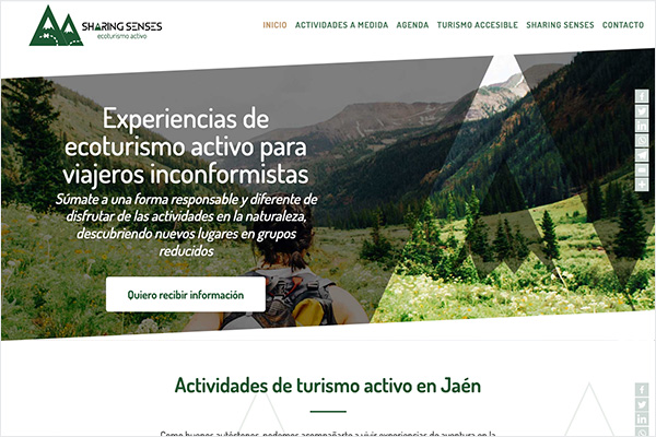 sharing-senses.es - Diseño Web:EstudioBase